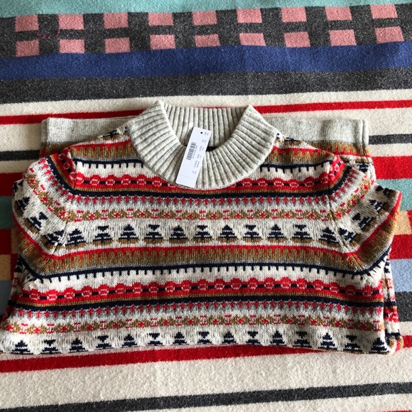 J.crew fairisle mockneck, sz s, NWT - Picture 4 of 4